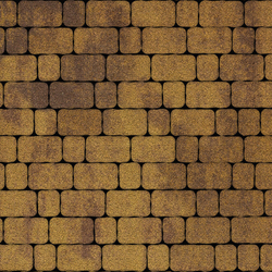 Тротуарная плитка Арена - Листопад гранит Янтарь, комплект из 2 видов плит