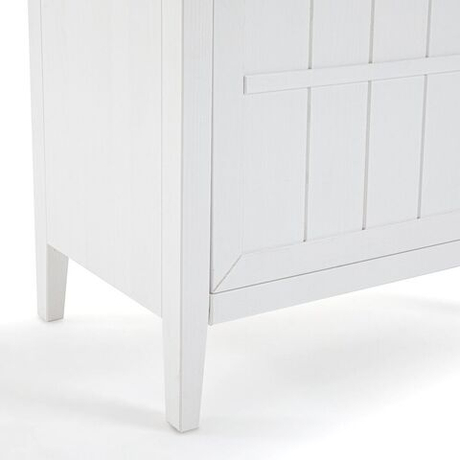 Dipriz Шкаф для одежды Карлос из сосны, 2 двери, 105х50х173, со штангой и полками, белый воск