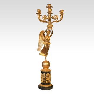 Канделябр "Крылатый гений" (93 см, на камне)