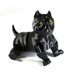 Подвижный американский бульдог, игрушка антистресс, черный