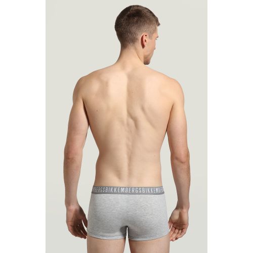 Мужские трусы хипсы серые набор 2 в 1 Bikkembergs CLASSIC BKK1UTR02BI/2