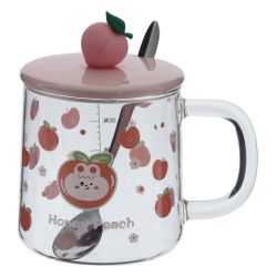 GAEM Кружка с крышкой и ложкой 440 мл, L8,4 W8,4 H8,3 см