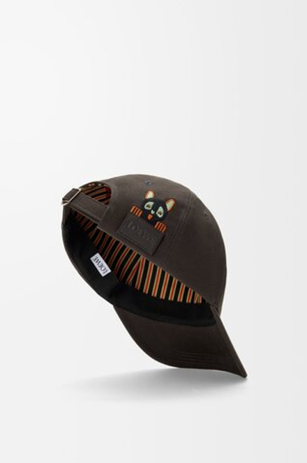 Loewe Кепка Futurist Cat из хлопка, коричневый