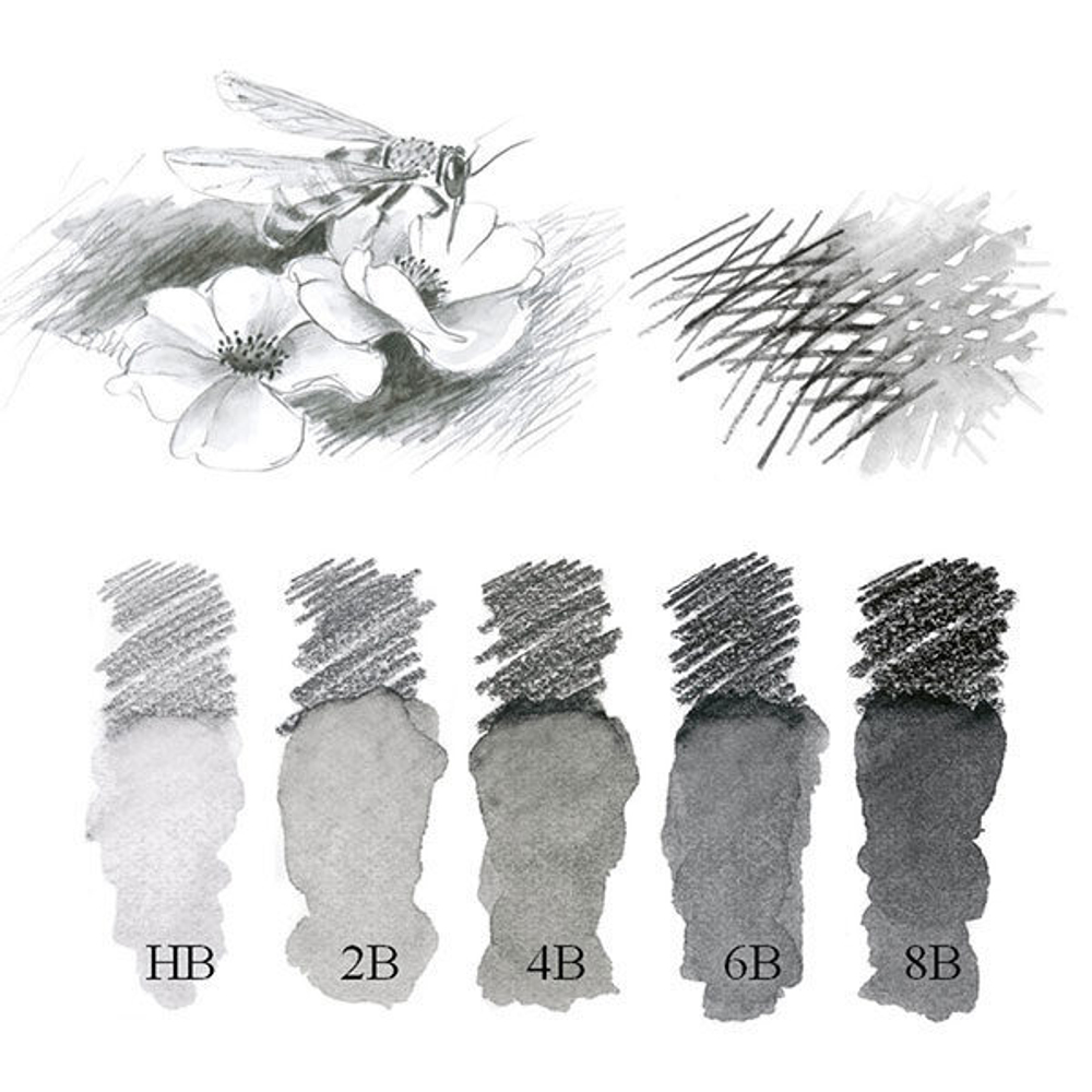 Карандаш ч/г акварельный Faber-Castell "Graphite Aquarelle", 8B, заточен