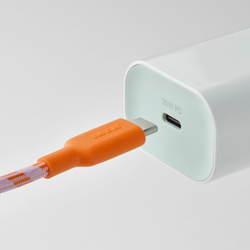 IKEA LILLHULT  (ИКЕА ЛИЛЛХУЛТ)  -  USB-C - USB-C, оранжевый/розовый, 1,5 м
