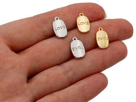 Подвеска-медальон LOVE, 13,5мм (уценка)