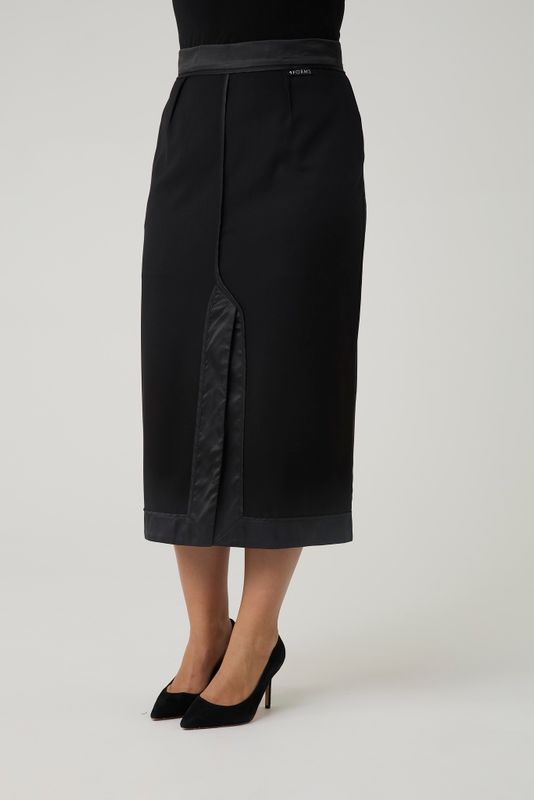 Юбка прямая "Inside out", черный