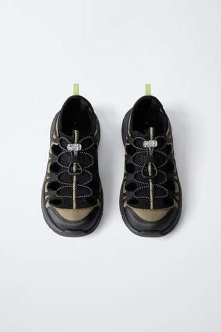ZARA СПОРТИВНЫЕ САНДАЛИИ, ЧЕРНЫЙ