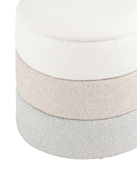 Пуф с ящиком Hive XS букле бежевый