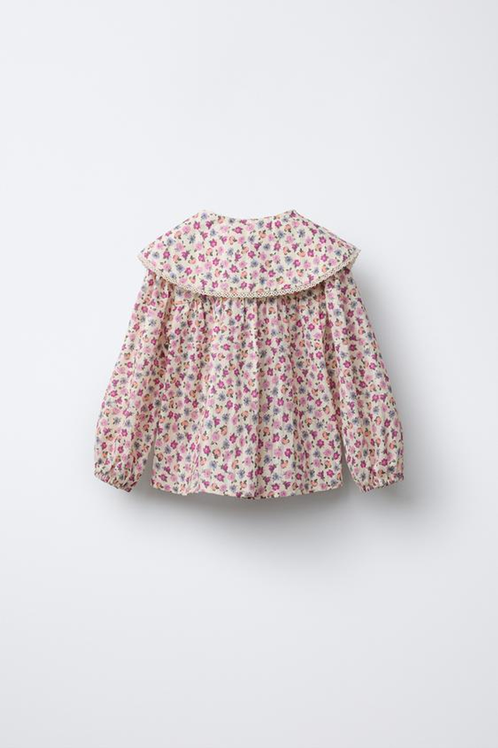 ZARA РУБАШКА С ЦВЕТОЧНЫМ ПРИНТОМ, ЭКРЮ