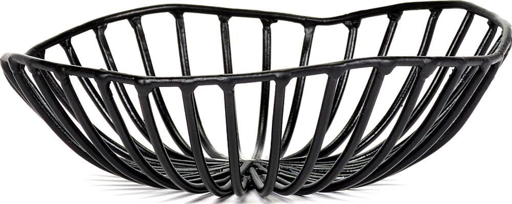 Корзина для сервировки Serax Catu Metal Sculptures, круглая, нержавеющая сталь, 15 см, чёрная