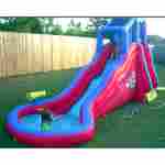 Коммерческий надувной водный батут с бассейном «Лазурная горка» 5*3*3 м