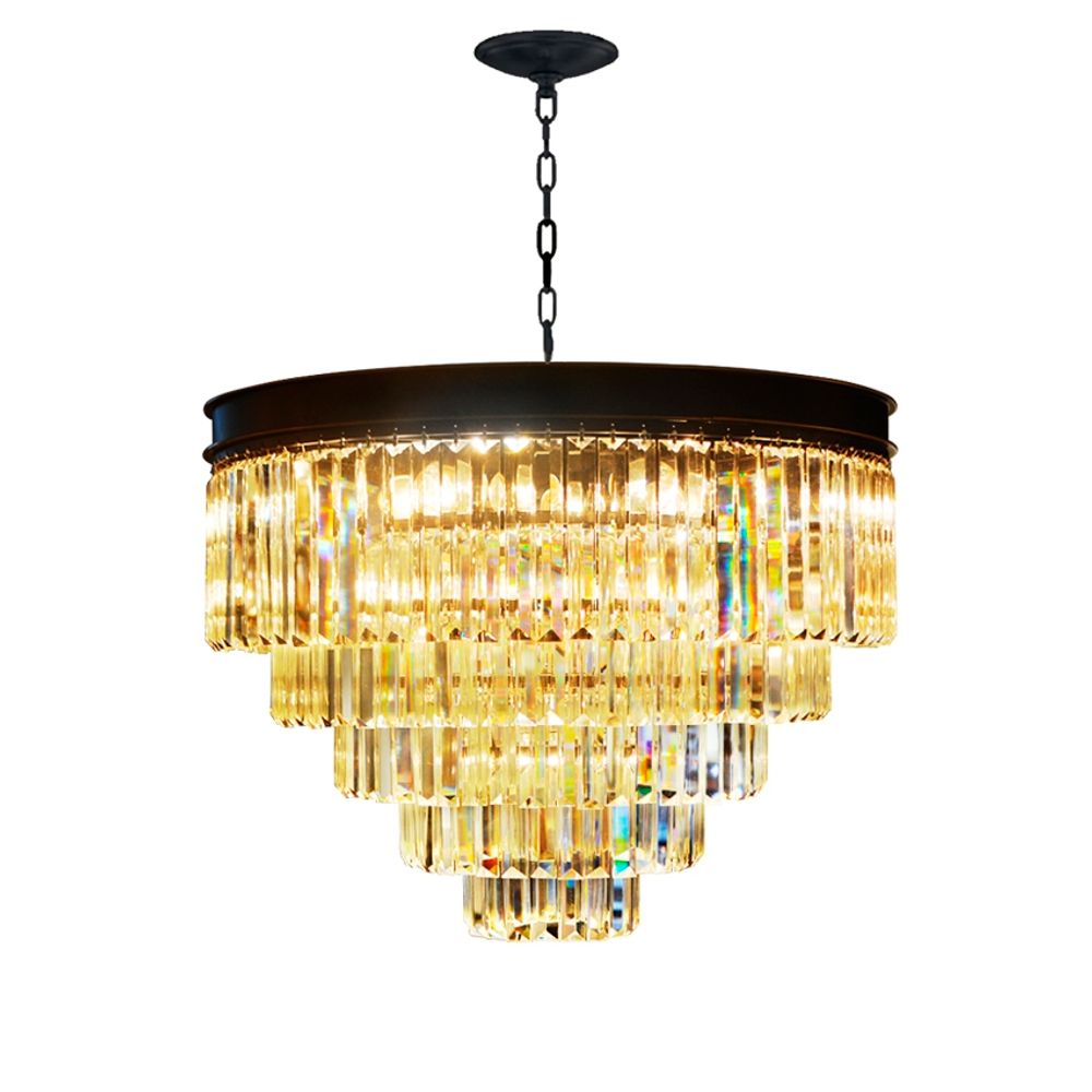 Люстра Odeon 25 black/clear