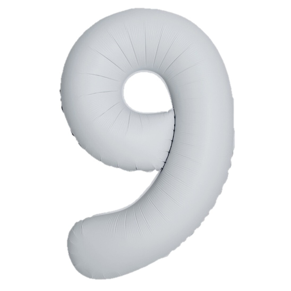 Фольгированные цифры в белом цвете 66 см / 102 см