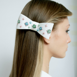 Бант-бабочка "Калейдоскоп" с голубым декором