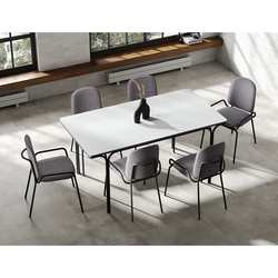 Стул Ror, Double Frame, велюр, черный/серый