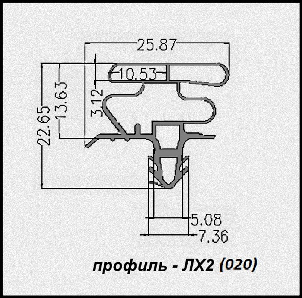Уплотнитель для холодильника Liebherr C 4025 INDEX 20B/001 м.к. размер 675*545 мм по пазу (020)
