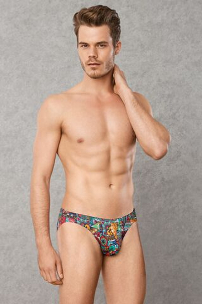 Мужские трусы-слипы с цветным принтом Doreanse Patchwork (Размер: XL) (Цвет: разноцветный)