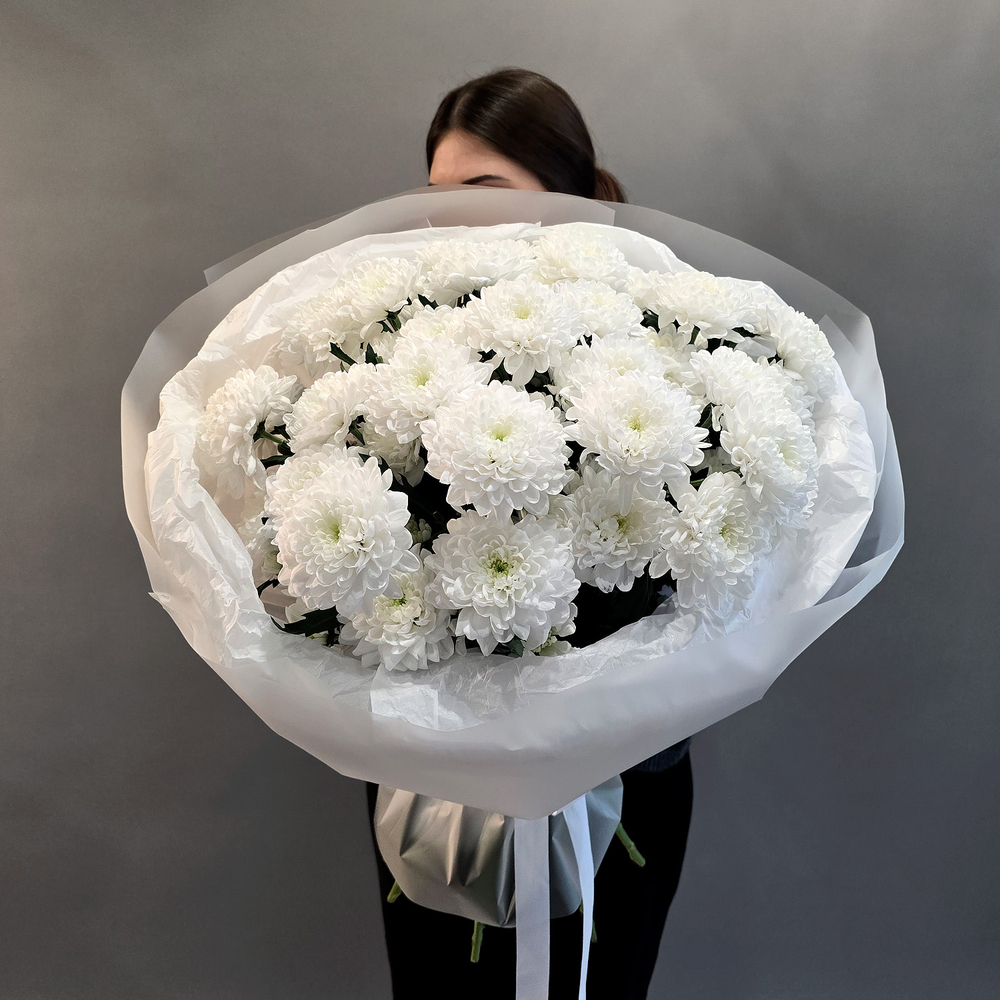 Моно букет из хризантемы "Алтай" M