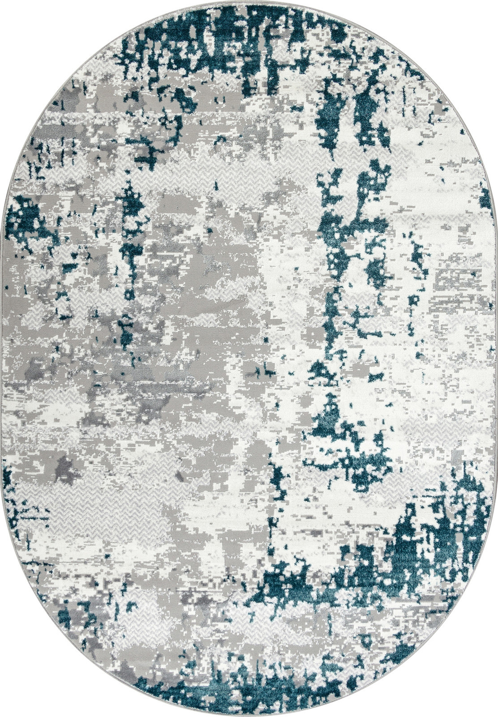 Ковер F282 - GRAY - Овал - коллекция PALERMO размер 160*300 см