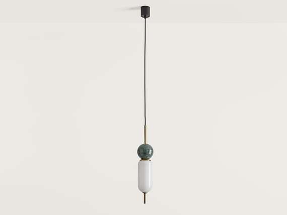 Подвес Anet золотой - зеленый мрамор