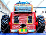 Коммерческий надувной батут "Машина монстр" с крышей