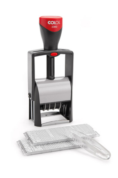 Самонаборный датер Colop 2360 45х30мм металл (4 строки 2 кассы)
