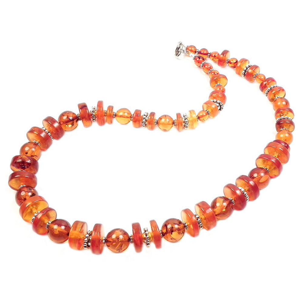 Бусы "Космос" янтарь