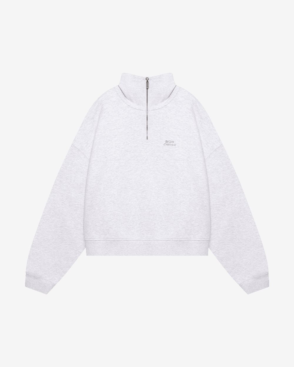 Толстовка Bruler d'Amour Half-zip Logo de base 02 меланж