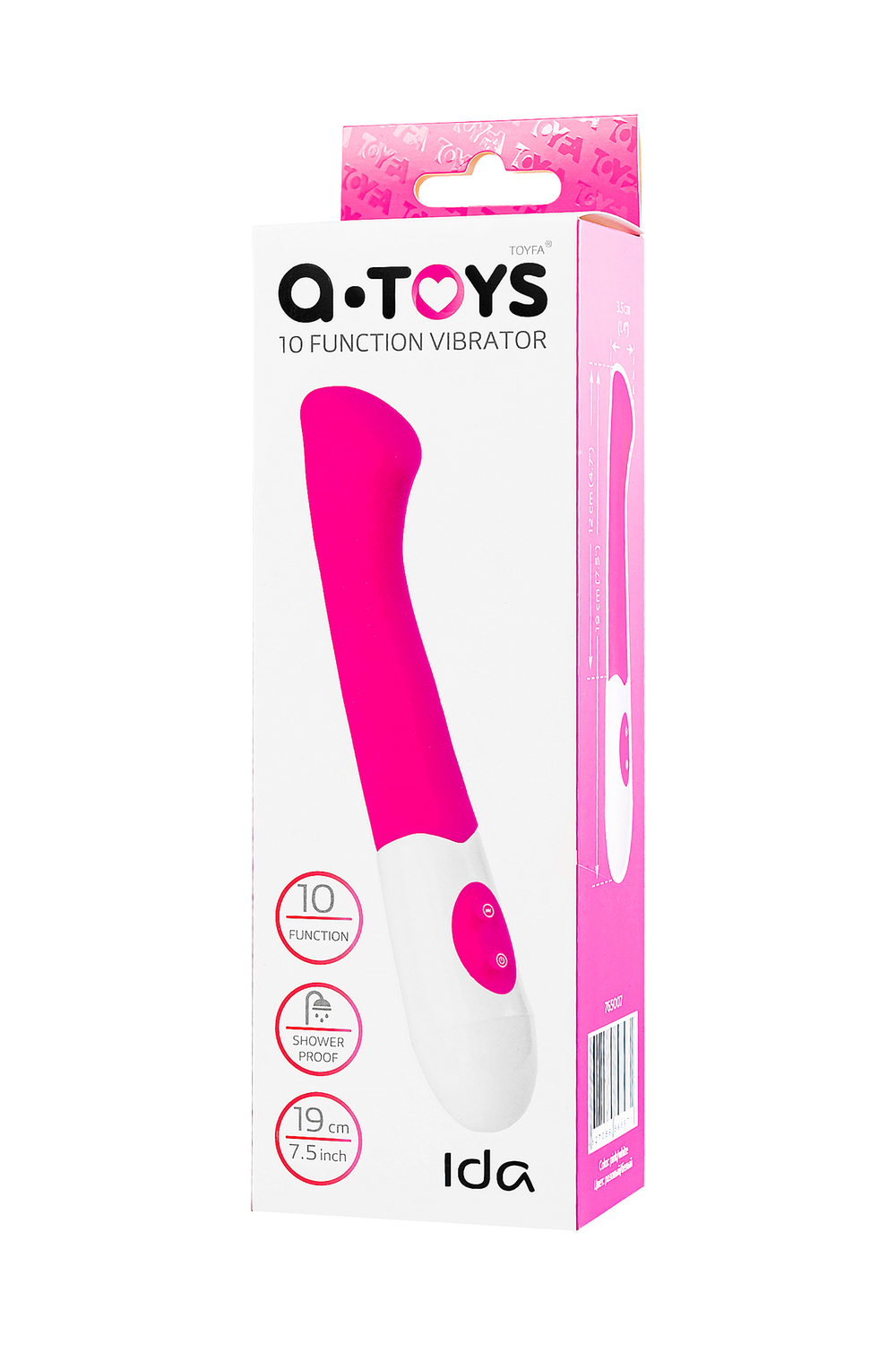 Стимулятор точки G A-Toys by TOYFA Ida, силикон, розовый, 19 см