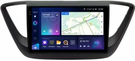 Магнитола для Hyundai Solaris 2 2017-2022 (рамка черная матовая) - Teyes CC3-2K на Android 10, 2K QLED, ТОП процессор, CarPlay, 4G SIM-слот