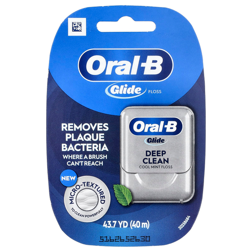 Oral-B, Glide, нить для глубокого очищения, прохладный мятный вкус, 40 м (43,7 ярда)