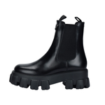 PRADA Moonlith Brushed Leather Ankle Boots