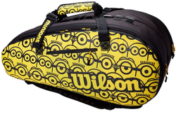 Сумка теннисная Wilson Minions Tour 12Pk - black/yellow