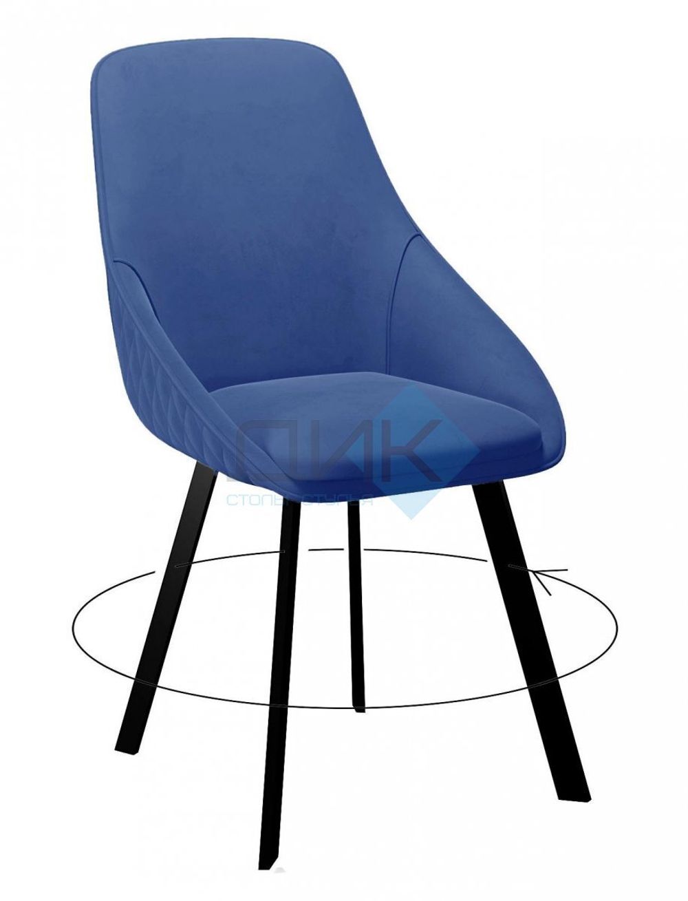 Стул DikLine 246 поворотный опоры чёрные