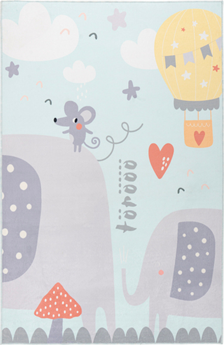 Коврик Obsession Magic Kids Cute Elephant, полипропилен, 230 160 см, разноцветный