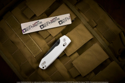 Нож Vosteed Raccoon CB сталь 14C28N Black Stonewash рукоять White G10