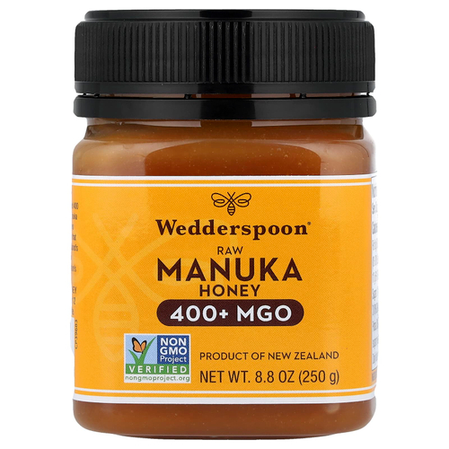 Wedderspoon, Необработанный мед манука, MGO 400+, 250 г (8,8 унции)