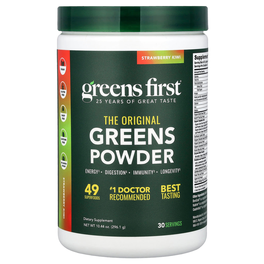 Greens First, зелень в порошке, со вкусом клубники и киви, 296,1 г (10,44 унции)