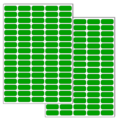 Зеленые виниловые наклейки для маркировки Policomprint М8, 25х10 мм. 160 шт. Глянец.
