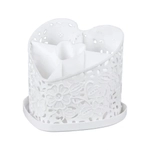 Подставка под столовые приборы Сердце (белый)