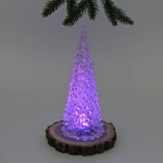 Сувенир с подсветкой «Кристальная ёлочка» 9,3*23 см (на батарейках 3 AAA)