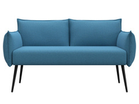 Диван прямой Лига-083, рогожка Амур 10 голубой