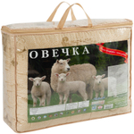 Одеяло "РУ. ОВЕЧЬЯ ШЕРСТЬ" Лавртекс, стандарт, плотность 300 г/м2, микрофайбер, Россия.