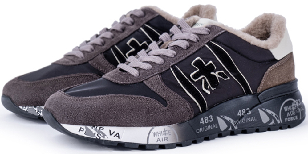 Premiata Lander 6103 Серые с синим с мехом