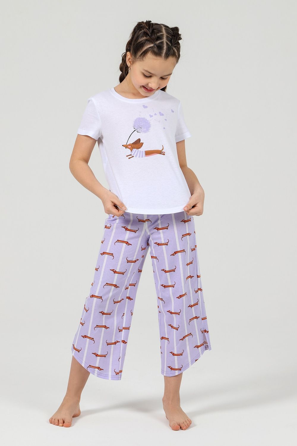 Костюм для девочки Таксы-1 Виотекс БЕЛЫЙ