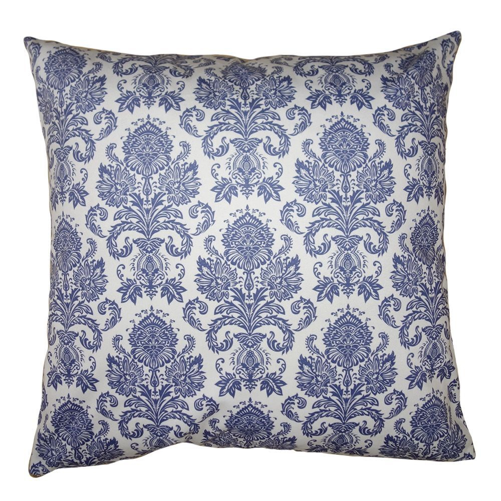 Наволочка декоративная "Голубые узоры" 45x45см полиэстр