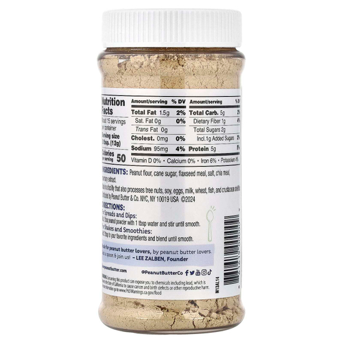 Peanut Butter & Co., арахисовый протеиновый порошок, лен и чиа, 184 г (6,5 унции)