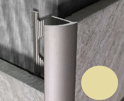 Алюминиевый С-образный профиль для наружных углов шампань RJ