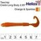 Твистер Helios Credo Long Body 2,95"/7,5 см Orange & Sparkles 12шт. (HS-9-022)